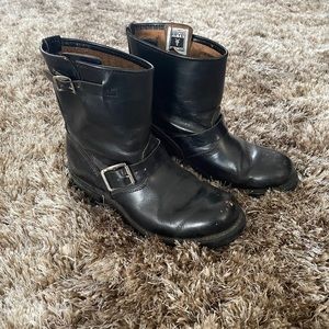 Black Frye Moto Boots (short)